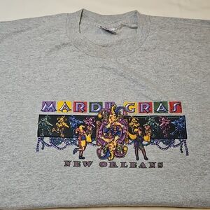 Mardi Gras New Orleans T- Shirt Gray XL